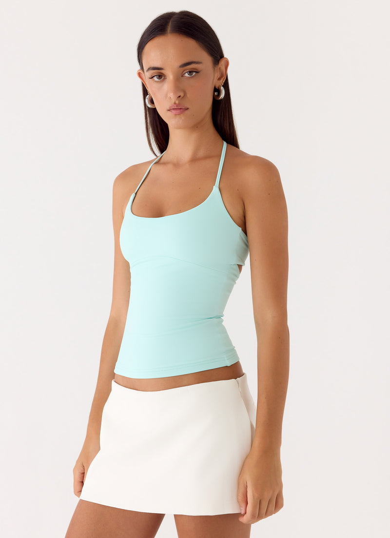 Chauncey Halter Top - Aqua