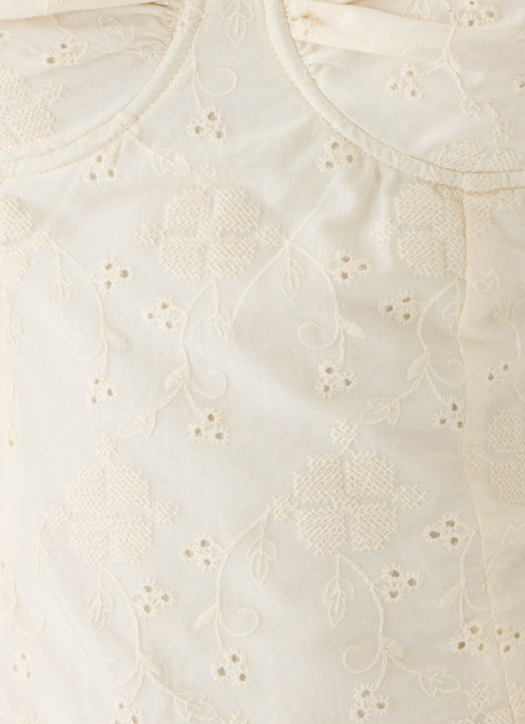 Cheryl Bustier Halter Top - Ivory