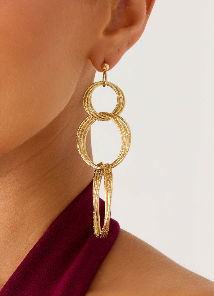 Circuit Earrings - Gold