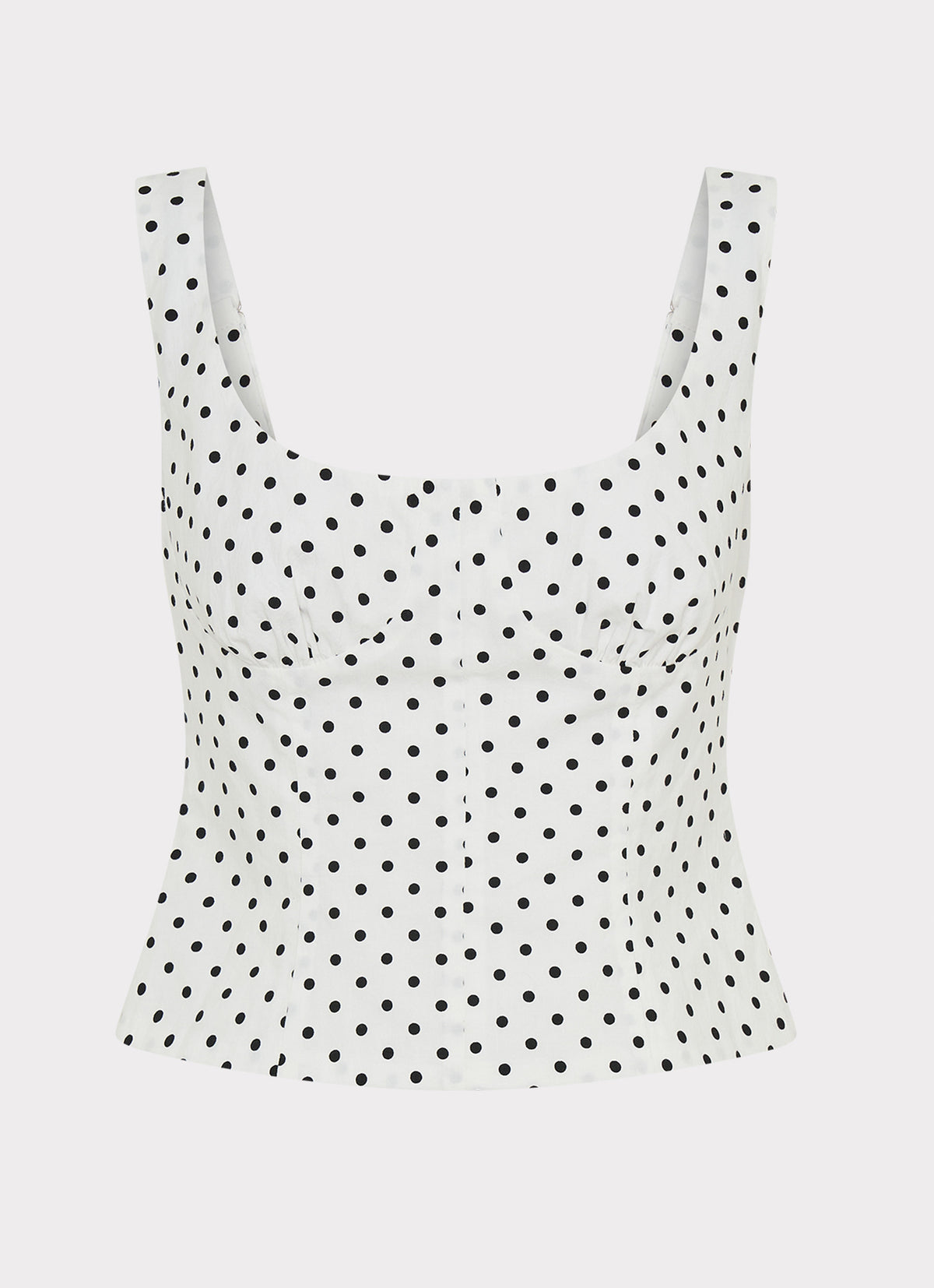 Coastline Bustier Top - White Polka Dot