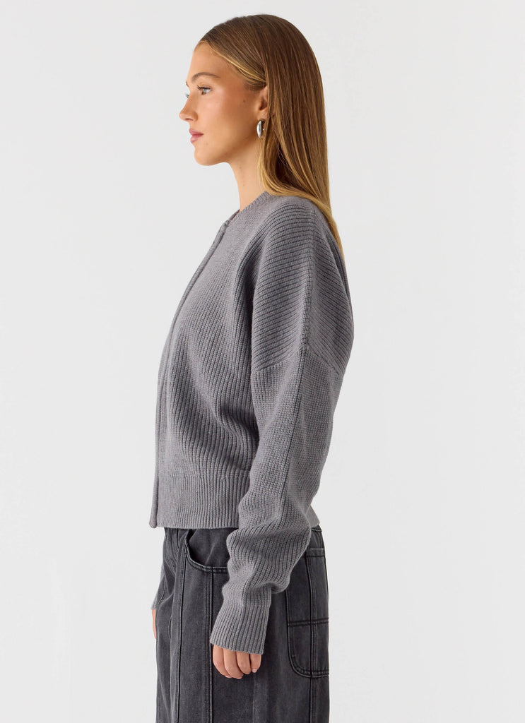 Codi Zip Jumper - Charcoal