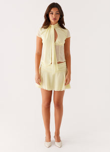 Colby Mini Skirt - Lemon