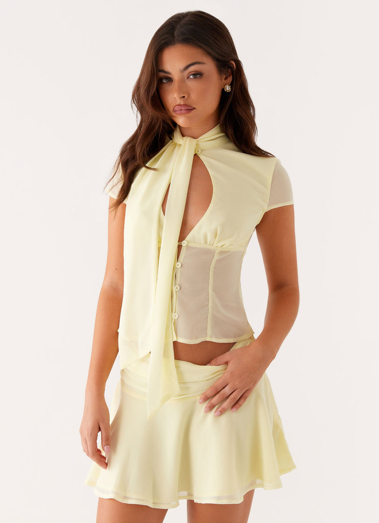 Colby Mini Skirt - Lemon