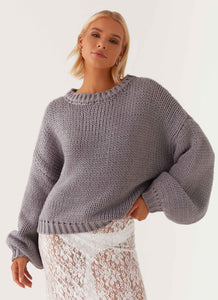 Costella Knit Sweater - Grey