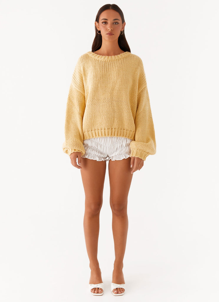 Costella Knit Sweater - Yellow