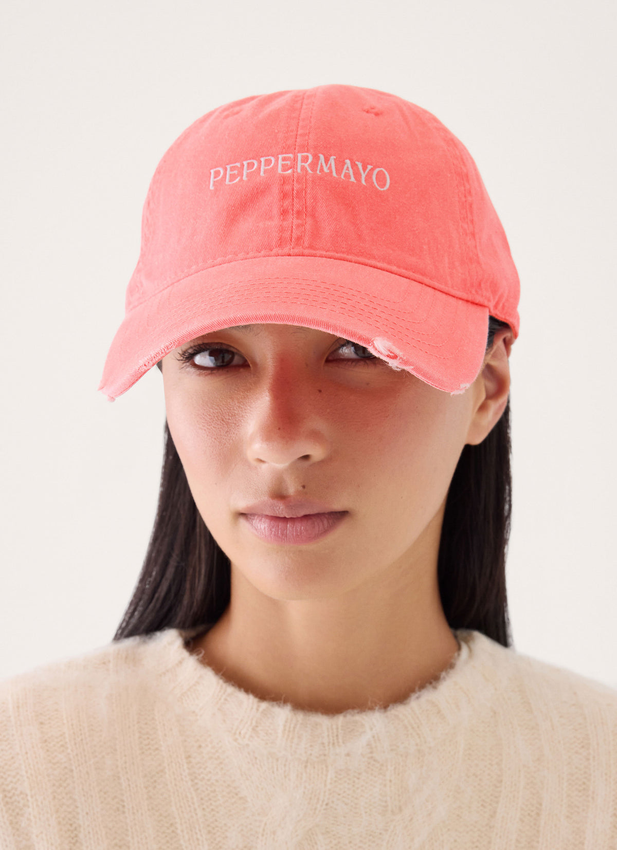 Courtside Baseball Cap - Coral
