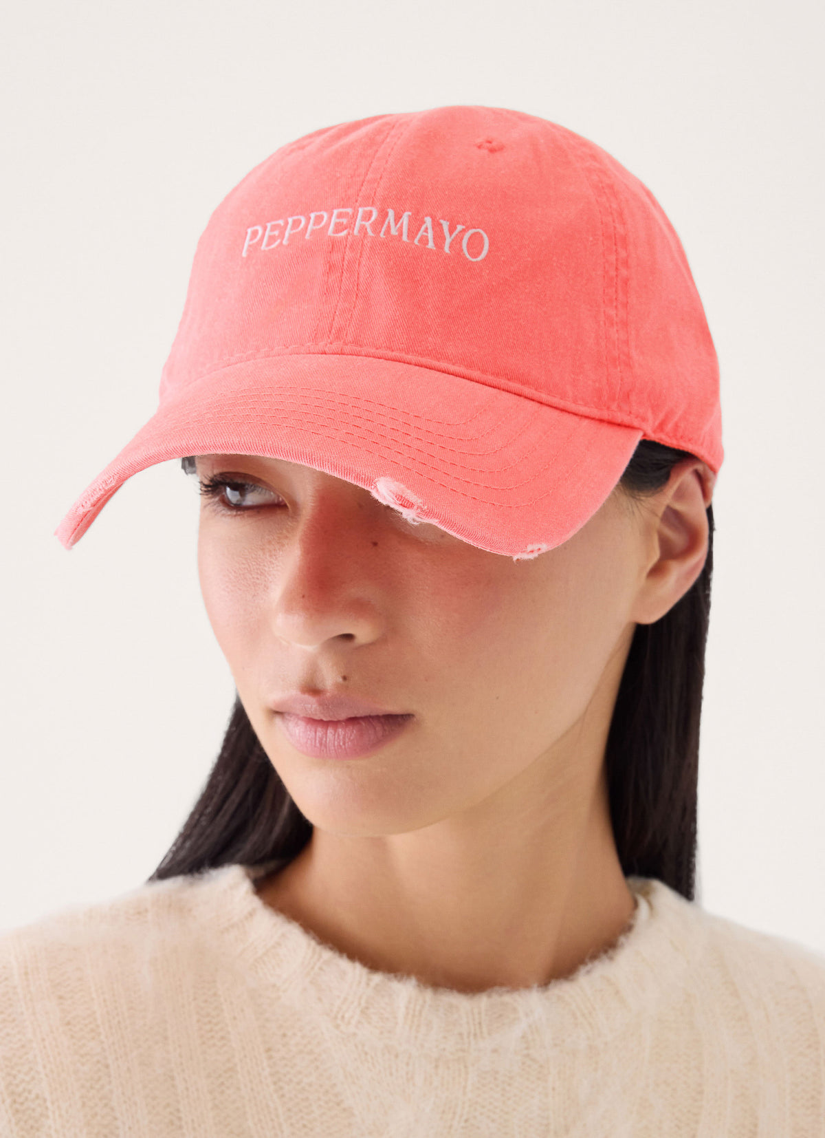Courtside Baseball Cap - Coral