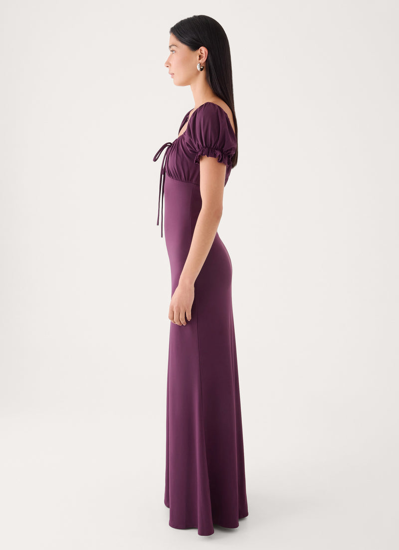 Dahli Jersey Maxi Dress - Eggplant