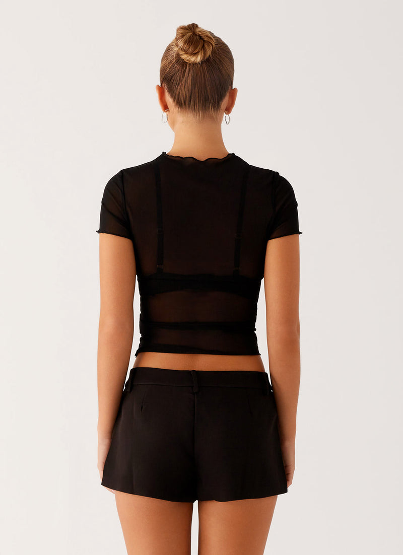 Dalton Mesh T Shirt - Black