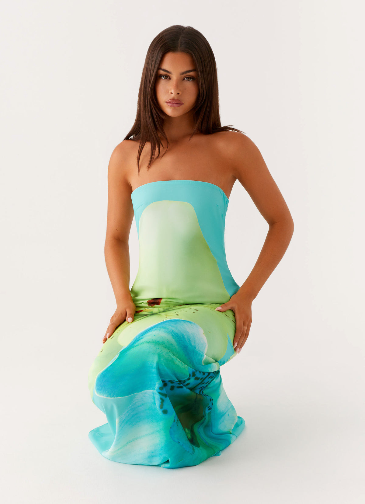 Darcy Maxi Dress - Turquoise Floral