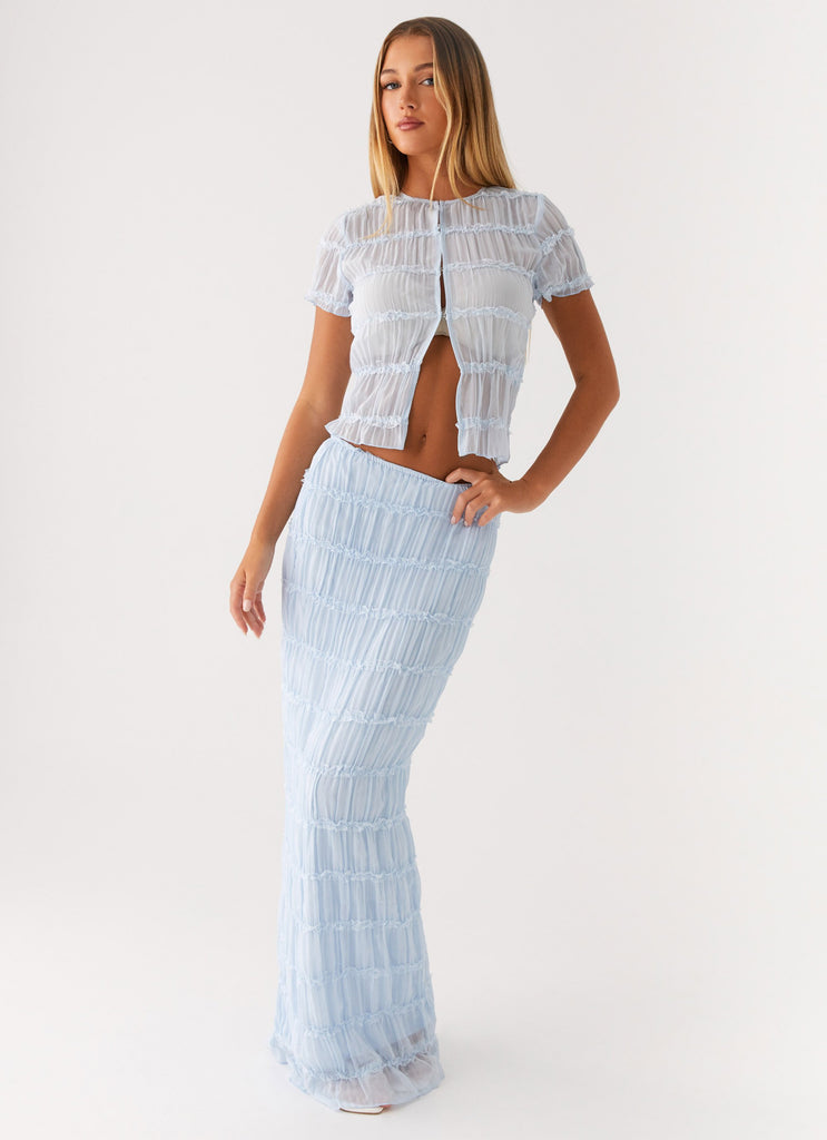 Daydreaming Low Rise Maxi Skirt - Blue