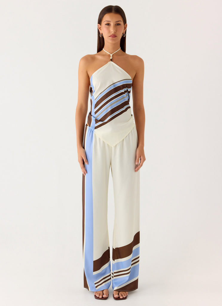 Deacon Low Rise Pants - Purple Stripe