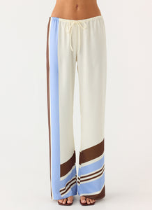 Deacon Low Rise Pants - Purple Stripe