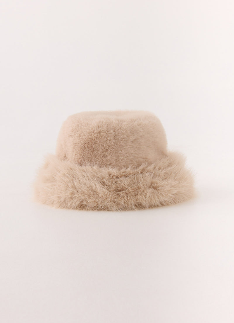 December Bliss Faux Fur Hat - Cream