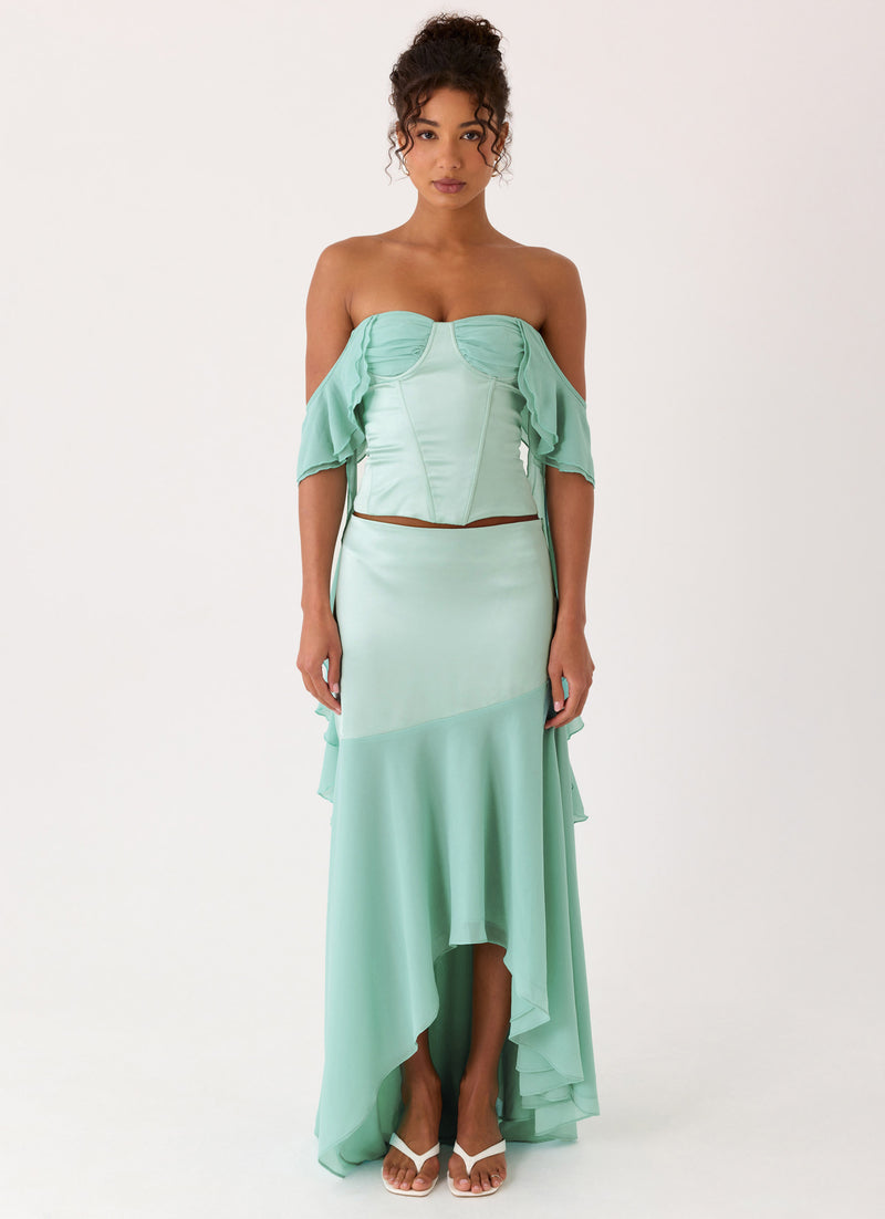 Deenesa Maxi Skirt - Mint