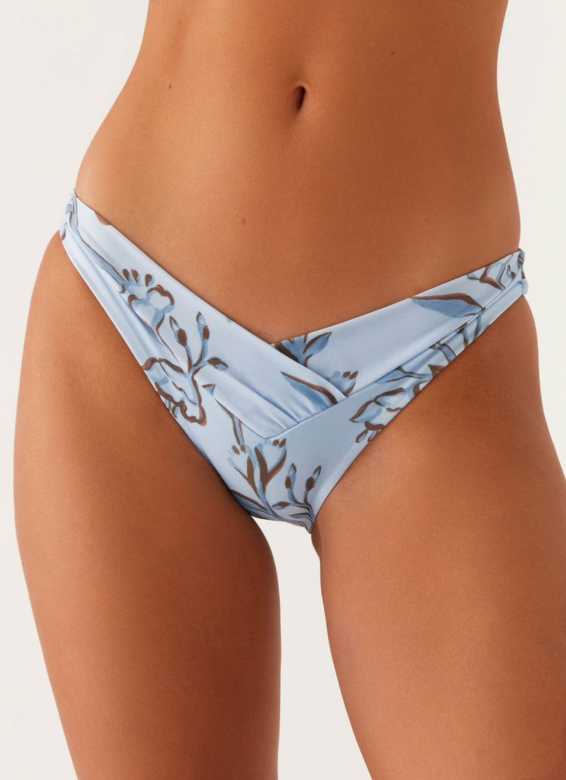 Delta Bikini Bottoms - Blue Floral Print