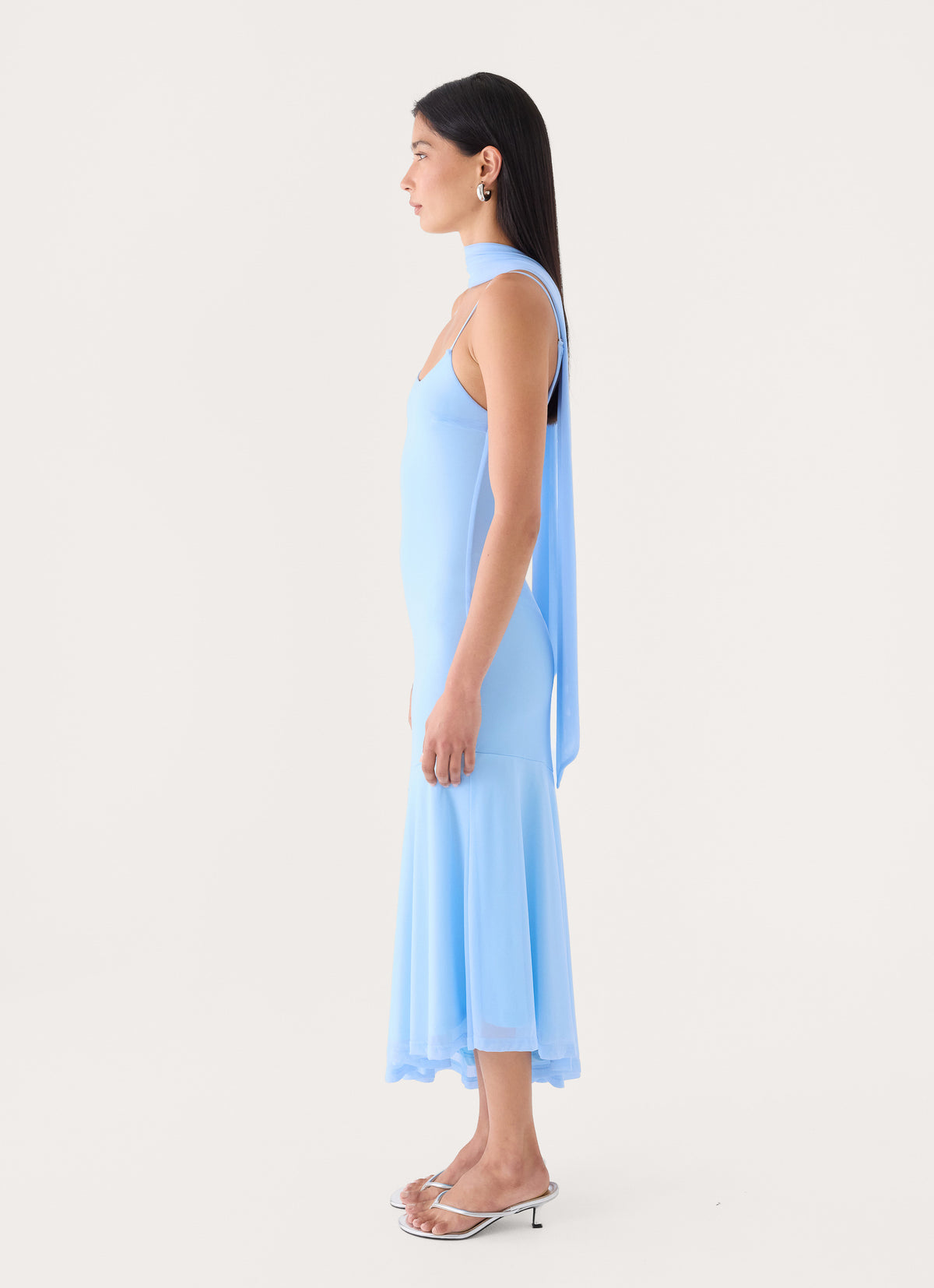 Demitra Midi Dress - Powder Blue