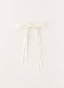 Dorothy Bow Hair Clip - Ivory