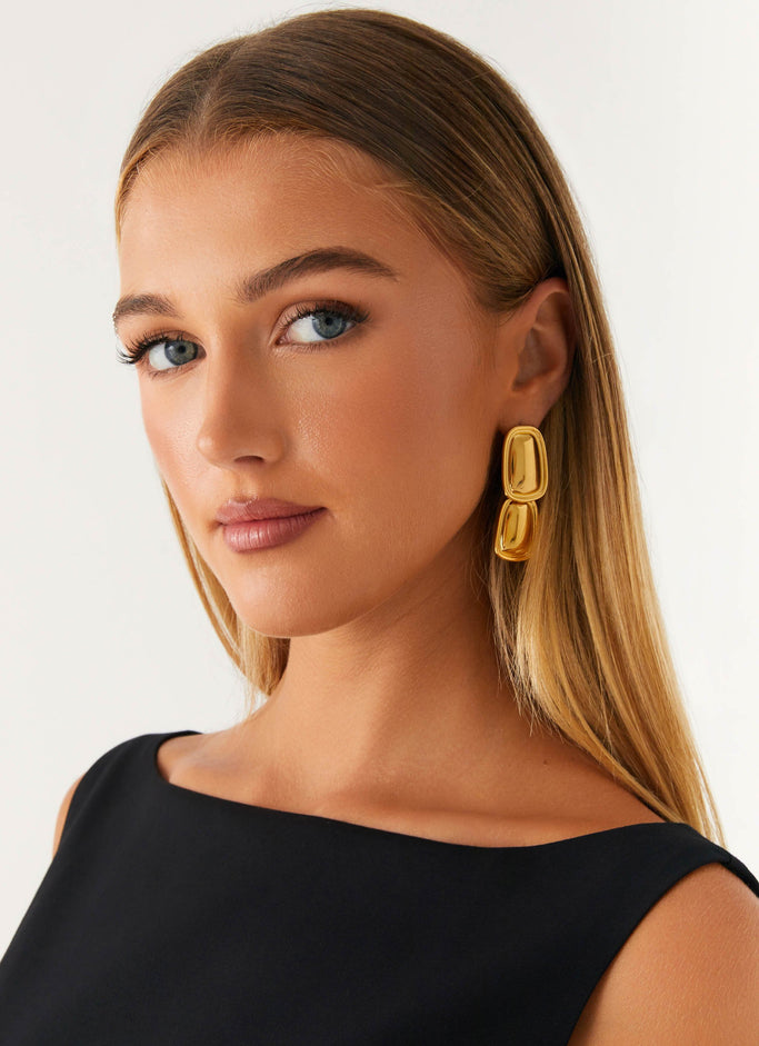 Doubled Up Earrings - Gold