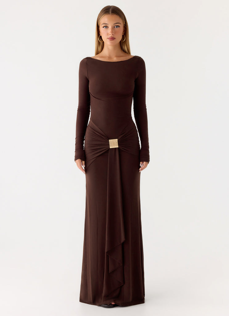 Dray Maxi Dress - Chocolate