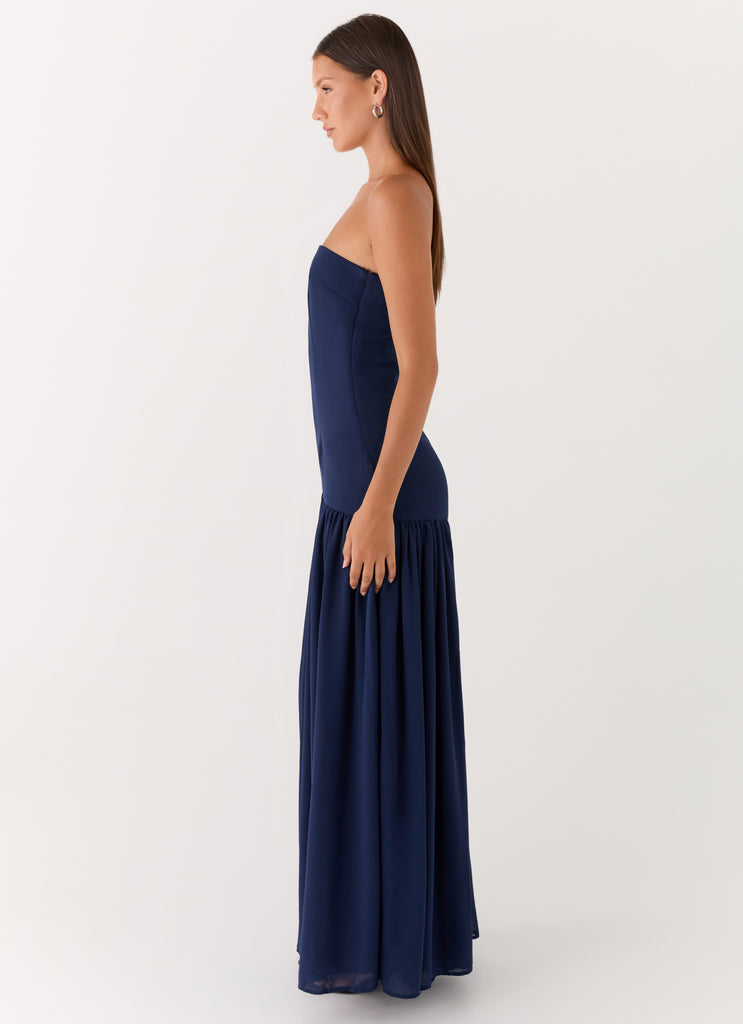 Eden Strapless Maxi Dress - Navy