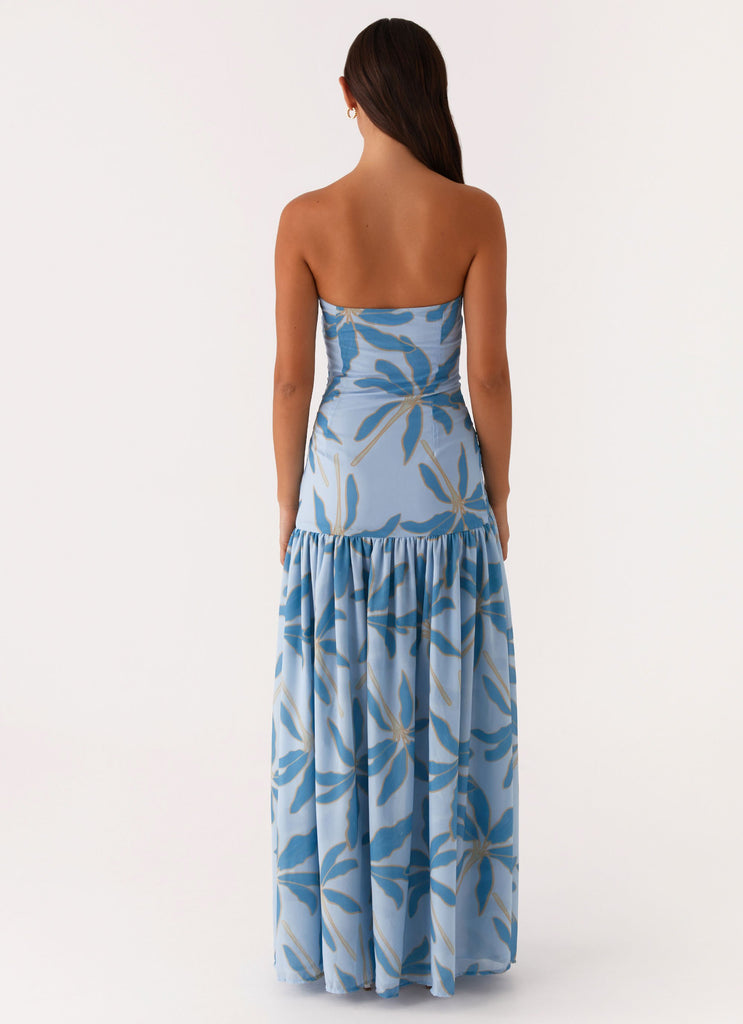 Eden Strapless Maxi Dress - Opulent Blue