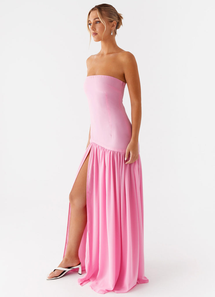 Eden Strapless Maxi Dress - Pink