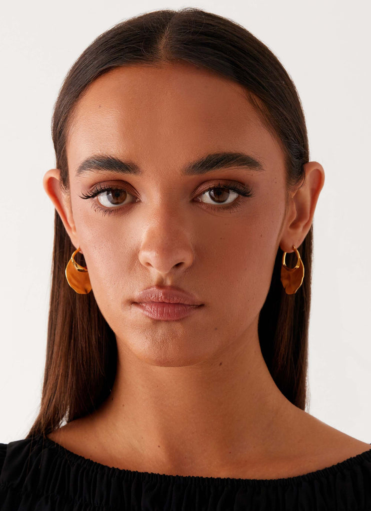 Elated Hoop Earrings - Gold