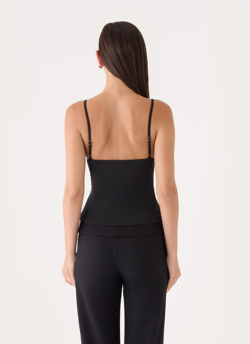 Ellah Jersey Top - Black