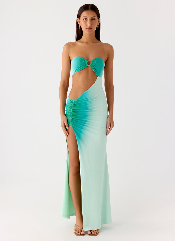 Ellisah Ombre Maxi Dress - Green Gradient