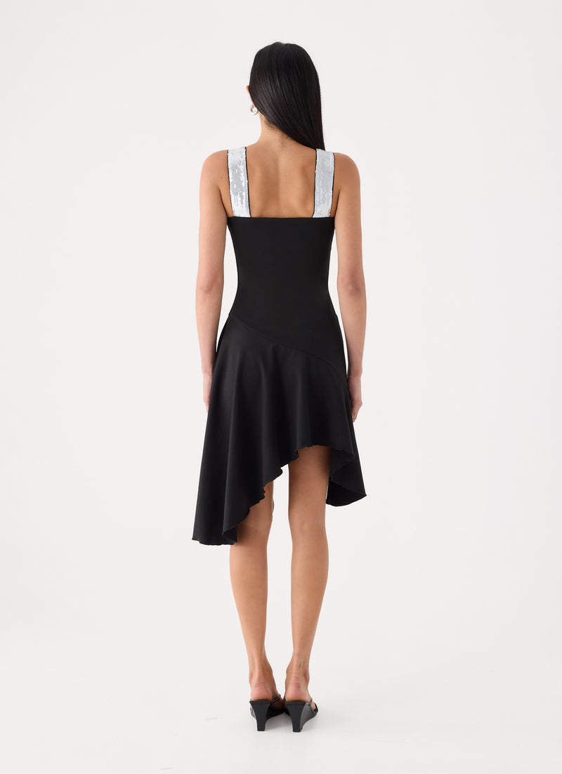 Eluna Midi Dress - Black