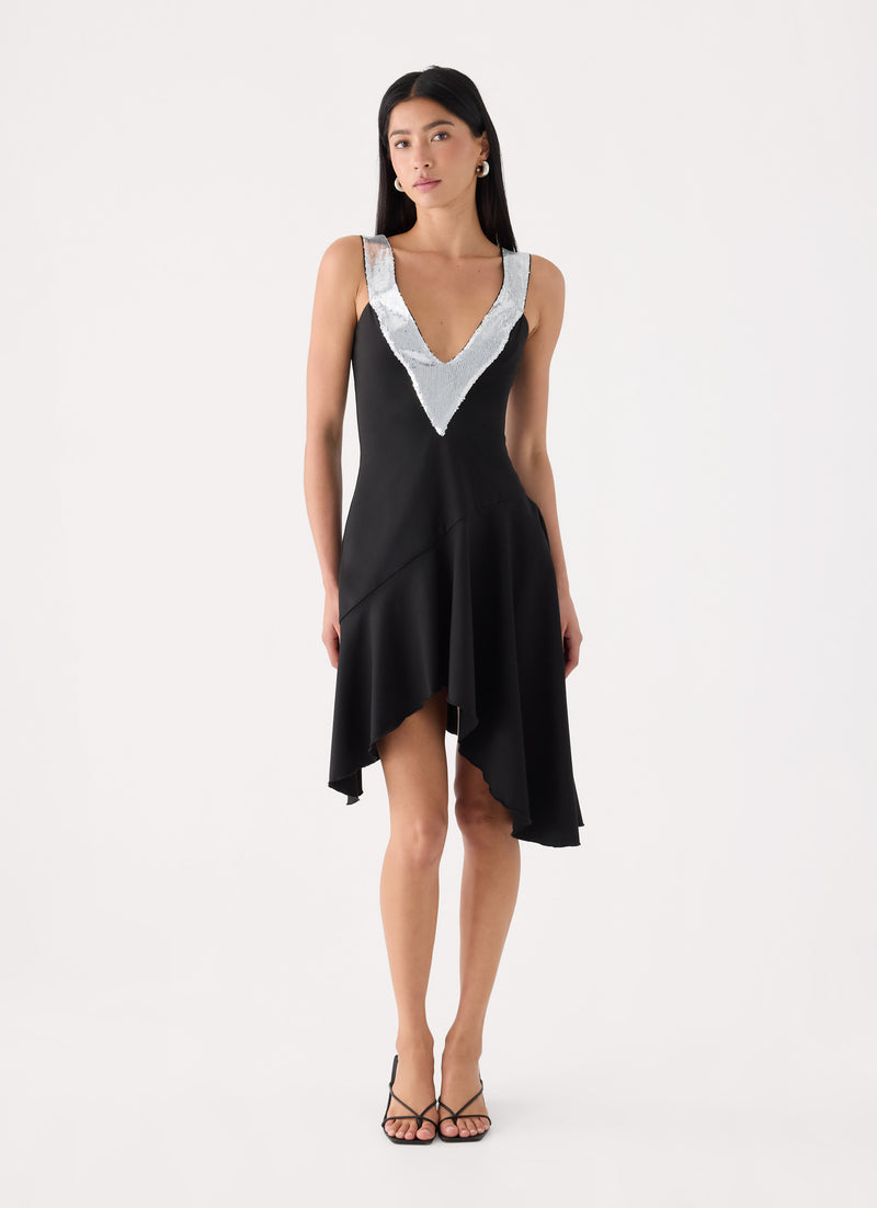 Eluna Midi Dress - Black