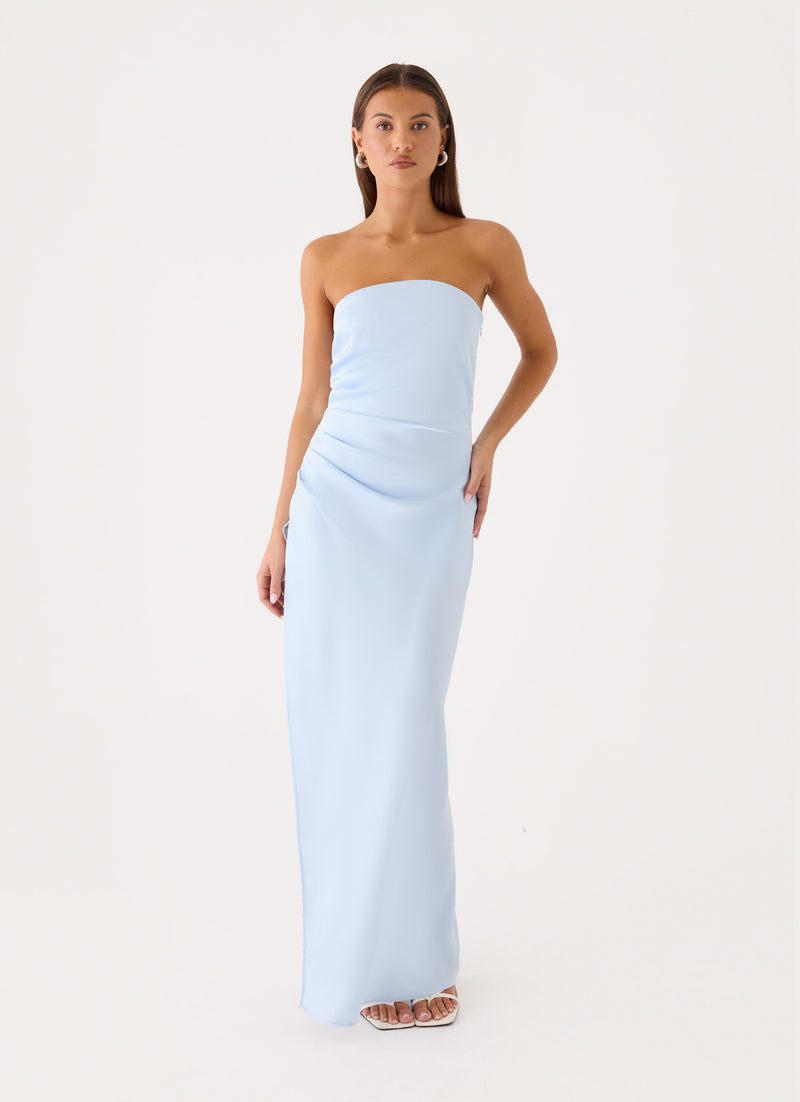 Eluna Strapless Maxi Dress - Blue