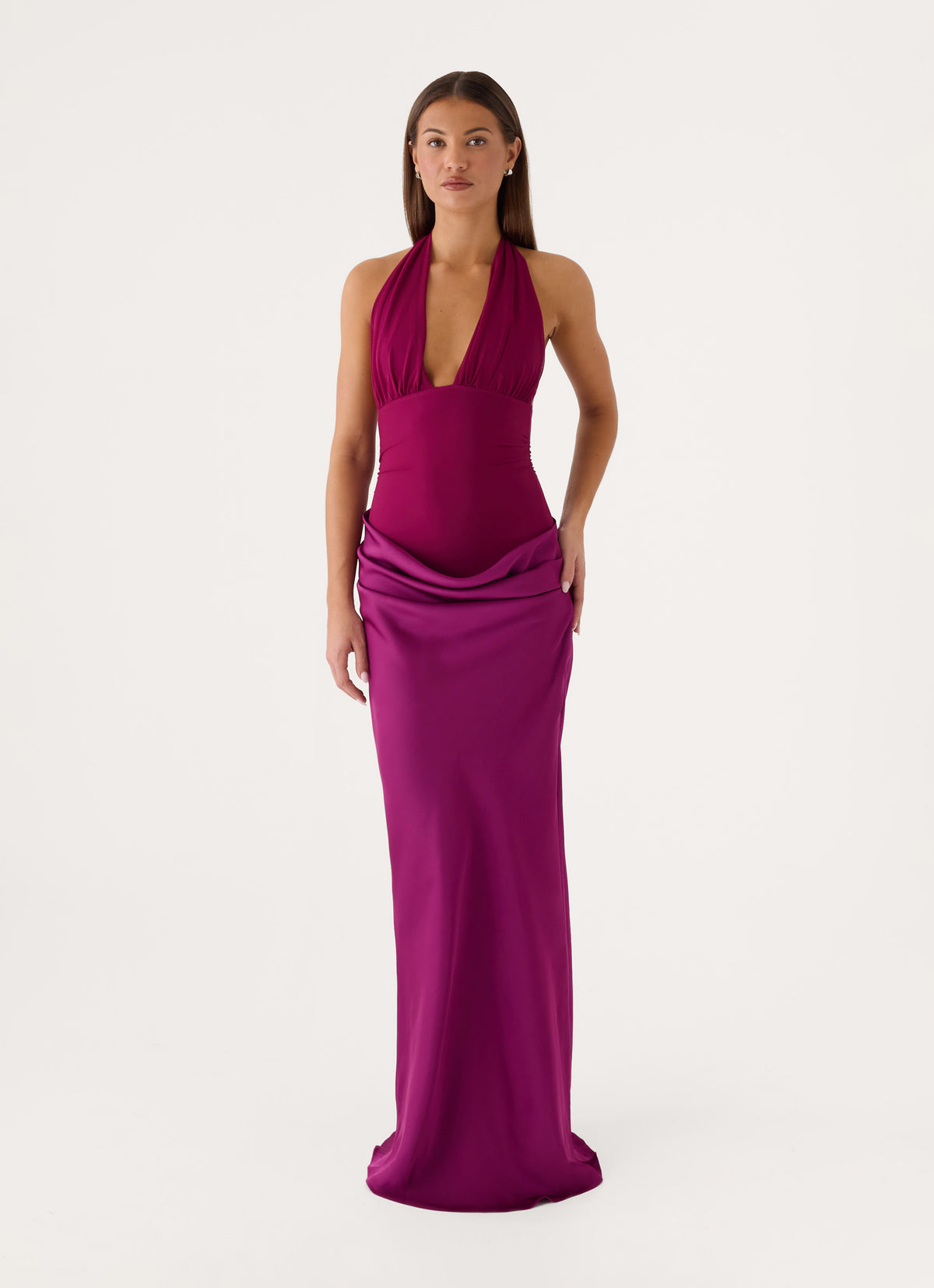Emaretta Halter Maxi Dress - Plum