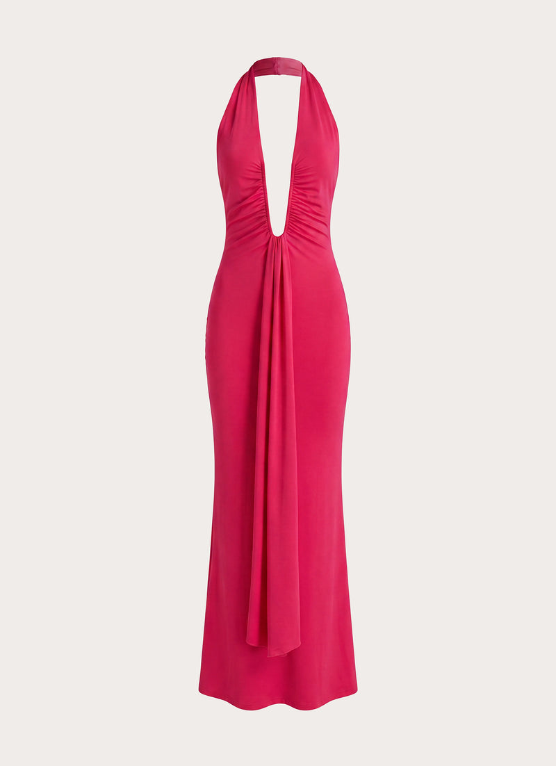 Emiliana Maxi Dress - Red Magenta
