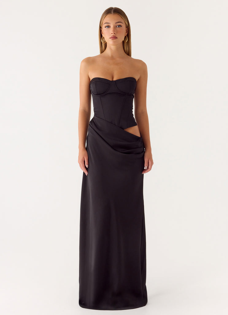 Emory Corset Maxi Dress - Black