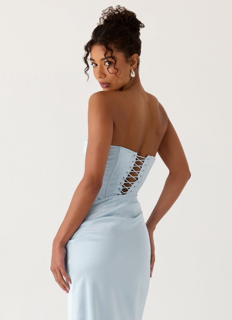 Emory Corset Maxi Dress - Blue