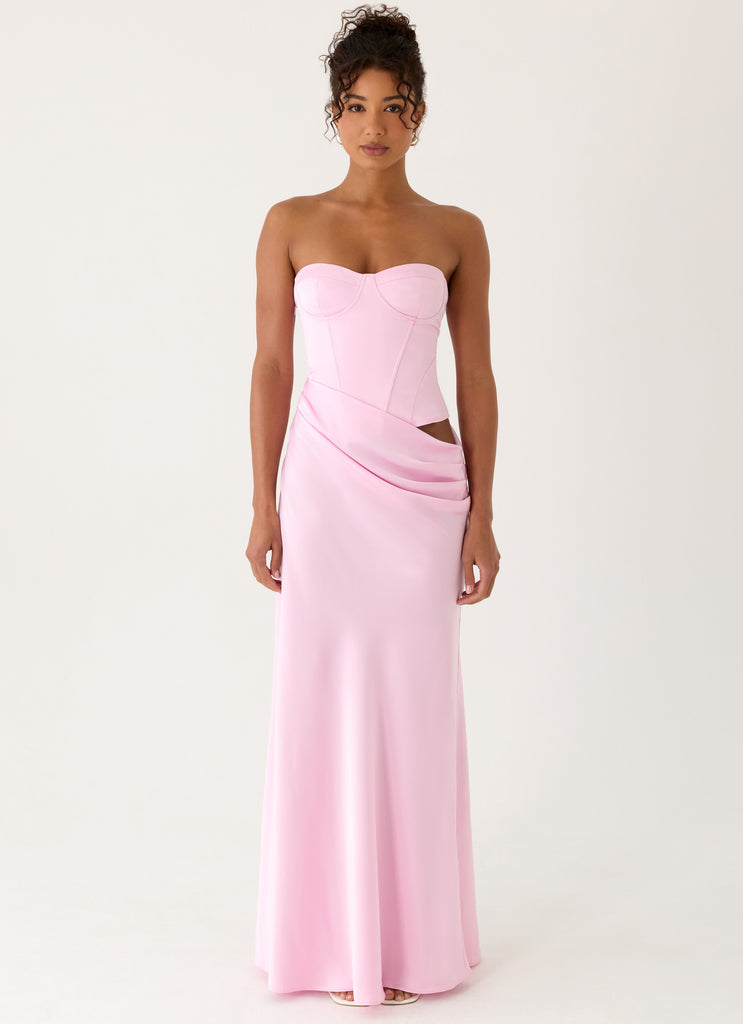 Emory Corset Maxi Dress - Pink
