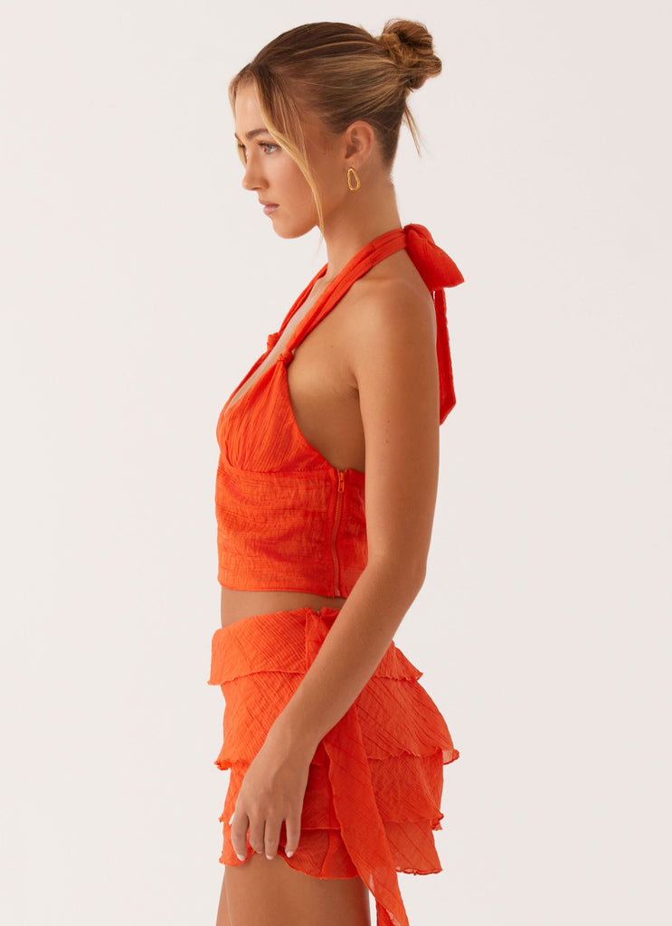 End Of Us Halterneck Top - Orange