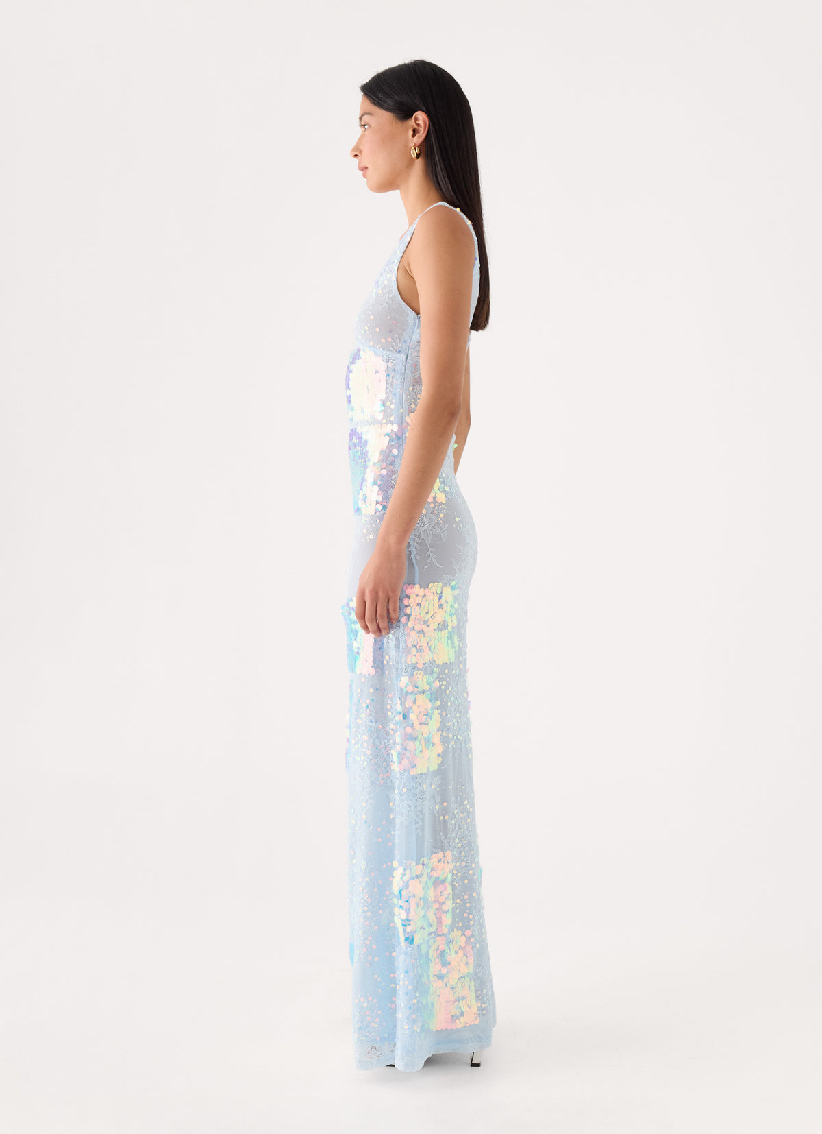 Erinah Sequin Maxi Dress - Blue
