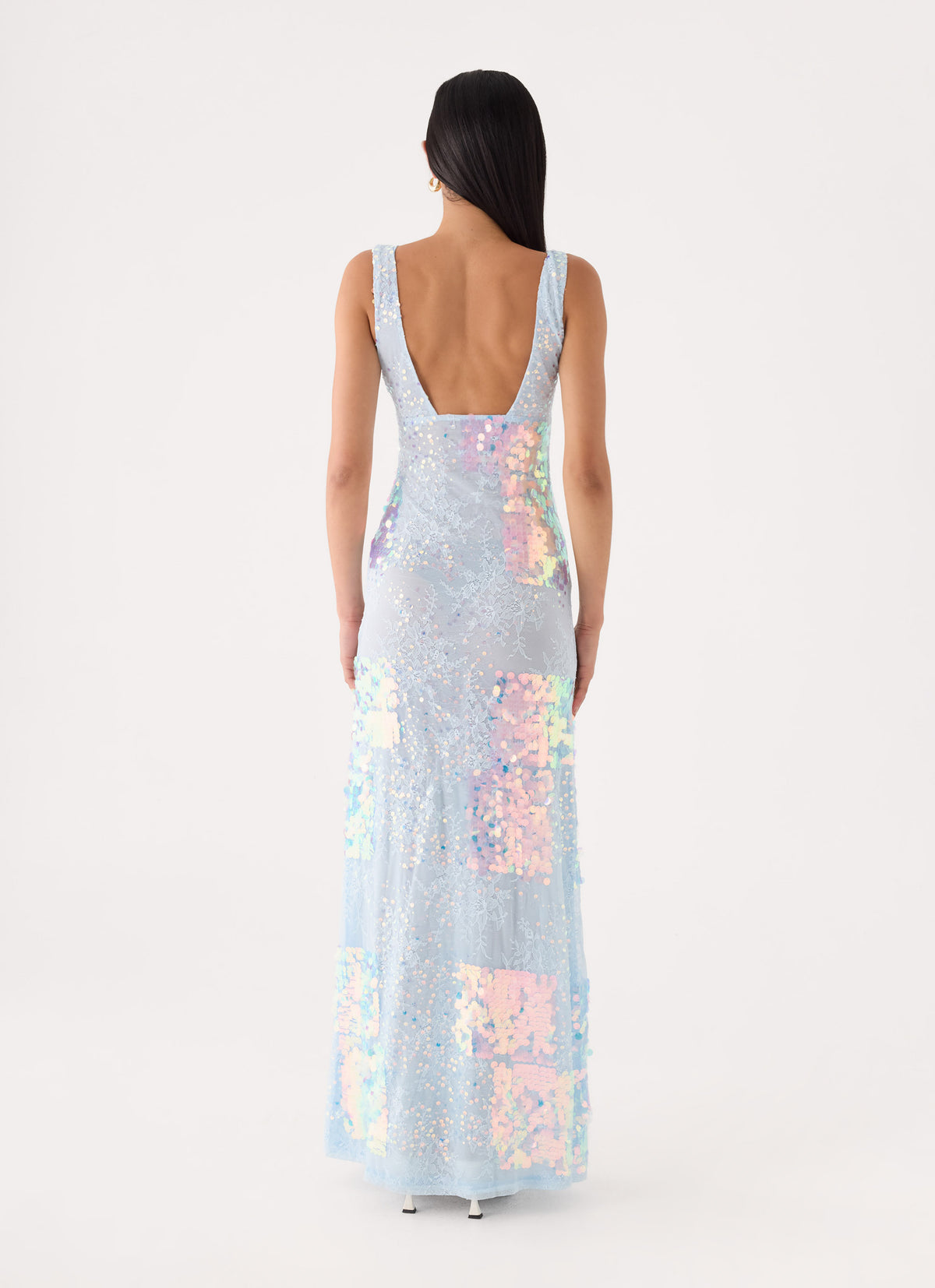 Erinah Sequin Maxi Dress - Blue