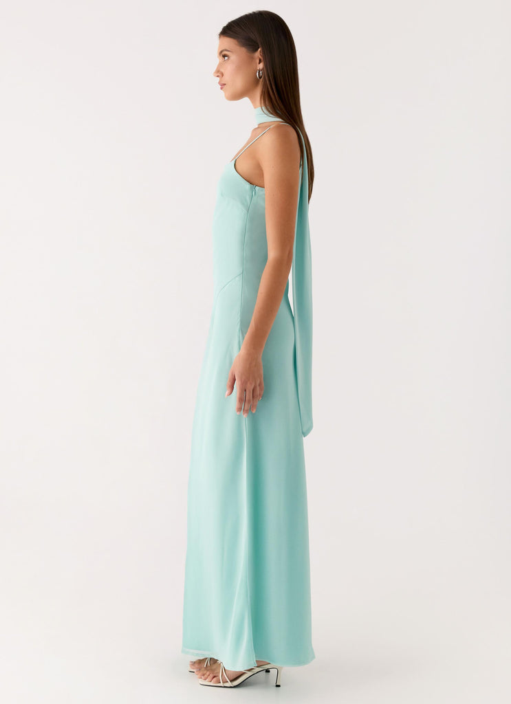 Eternelle Square Neck Maxi Dress - Teal