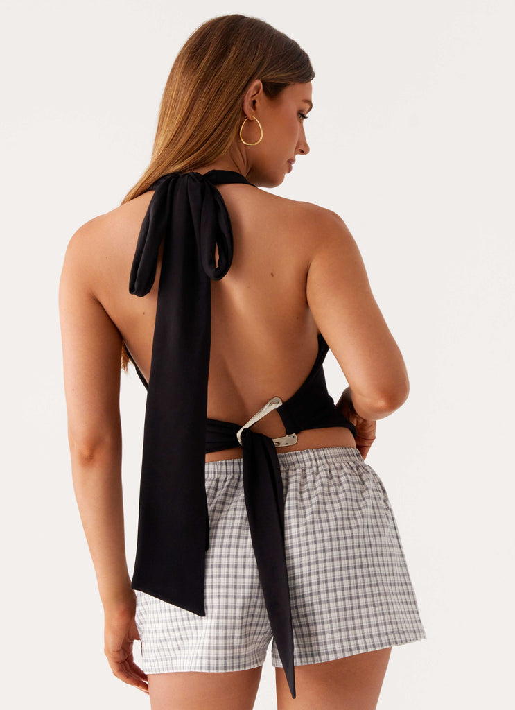 Fade Out Hardwear Halter Top - Black