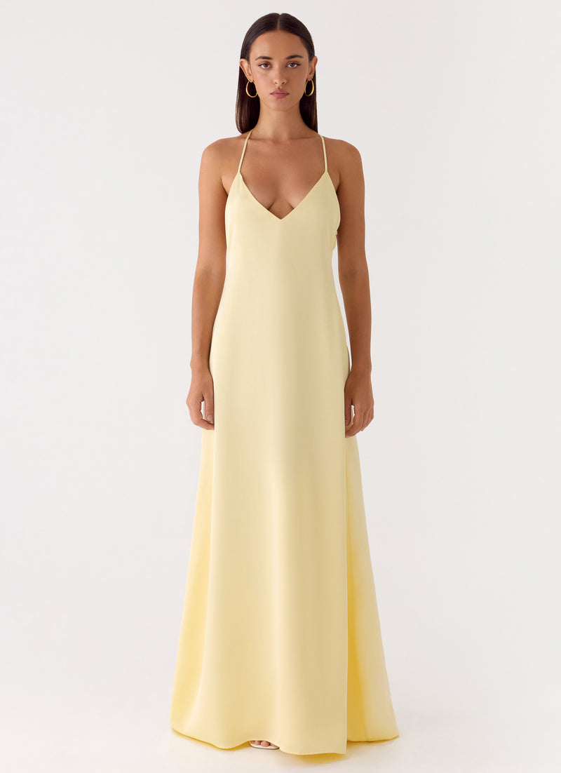 Fine Line Maxi Dress - Yellow