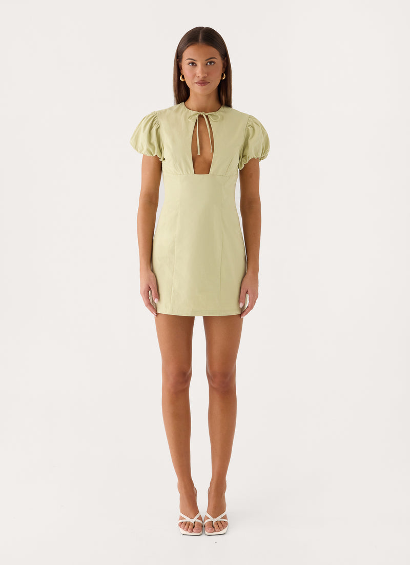 Fiora Mini Dress - Soft Lime