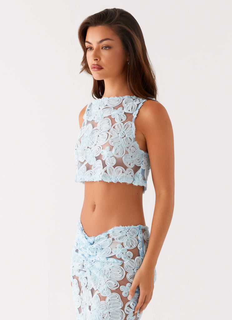 Fiorella Floret Top - Blue