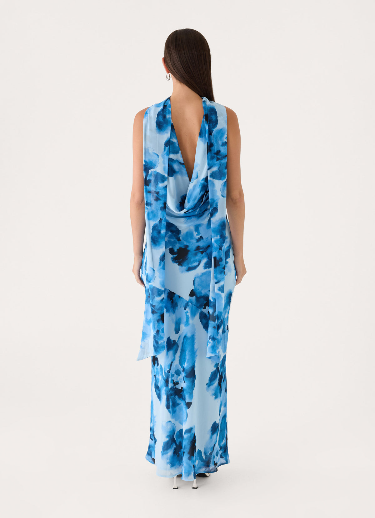 Florae Scarf Maxi Dress - Bluebella Print