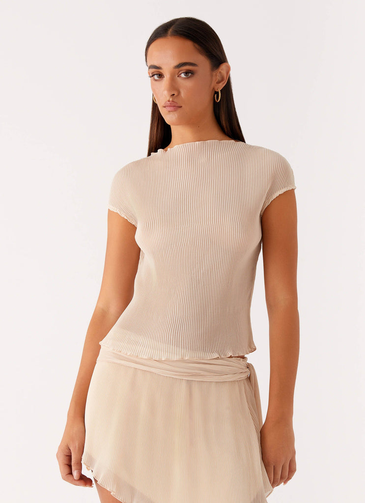 Gemma Cap Sleeve Top - Ivory