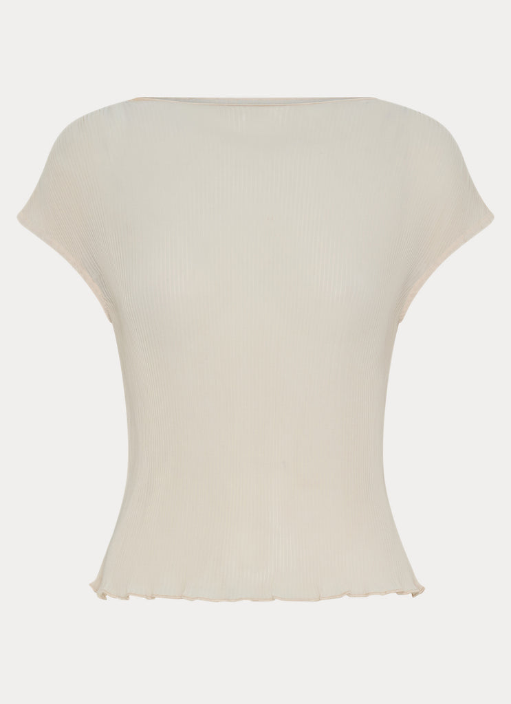 Gemma Cap Sleeve Top - Ivory