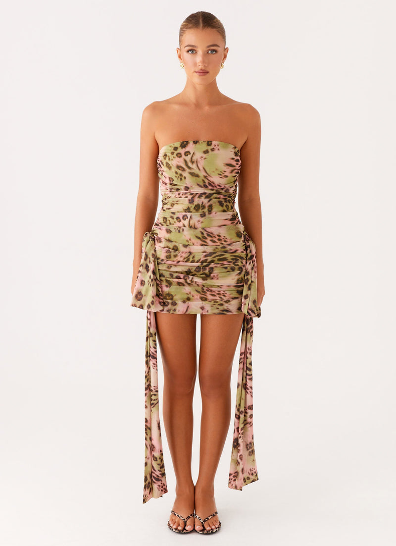 Georgie Mini Dress - Swirl Leo